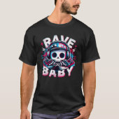 Rave Baby EDM Glitch Optical Illusion Funny Skelet T-Shirt (Vorderseite)
