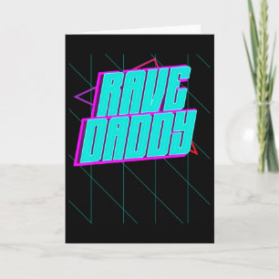 Rave Daddy House Musik Techno Musik Rave Party Fet Karte