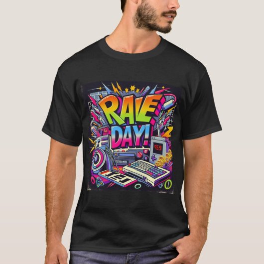 Rave Day! -Retro T-Shirt (Vorderseite)