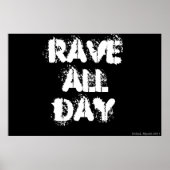 RAVE DEN GANZEN TAG POSTER (Vorne)