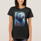 Rave EDM Manatee Headphone T-Shirt (Vorderseite)