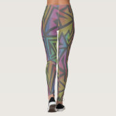 Rave EDM Rainbow Grau Leggings (Rückseite)