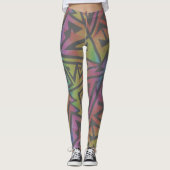 Rave EDM Rainbow Grau Leggings (Vorderseite)