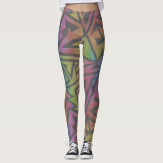 Rave EDM Rainbow Grau Leggings