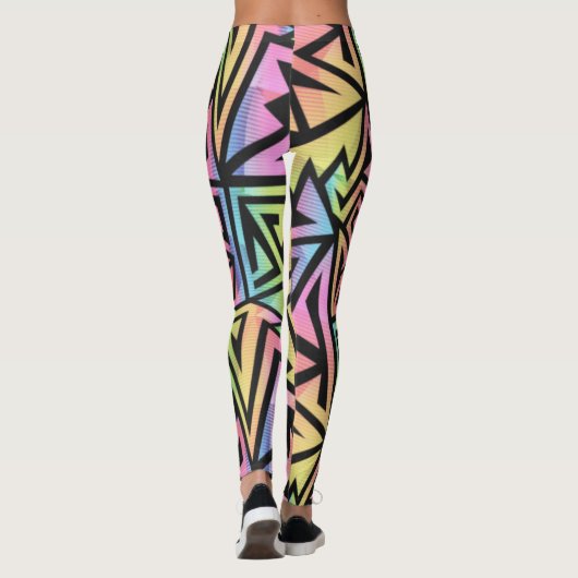 Rave EDM Rainbow Leggings (Rückseite)