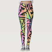 Rave EDM Rainbow Leggings (Vorderseite)