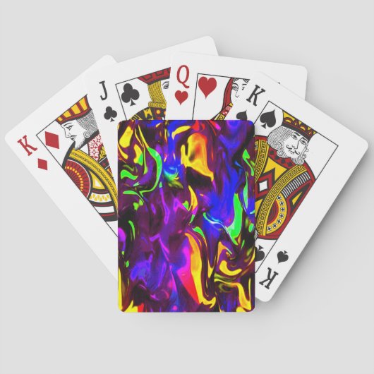 Rave-Feuerzange-Regenbogen Spielkarten (Rückseite)