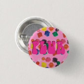 Rave Kandi Pink "PLUR" Button (Vorne & Hinten)