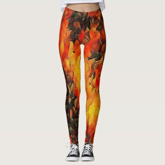 Rave-Liebe des Teufelsflamms Leggings (Vorderseite)