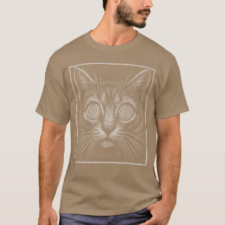 Rave-Musikfestival EDM psychedelische Katzen-Gesic T-Shirt