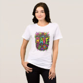 RAVE Neonblumen Tri-Blend Shirt (Vorderseite voll)