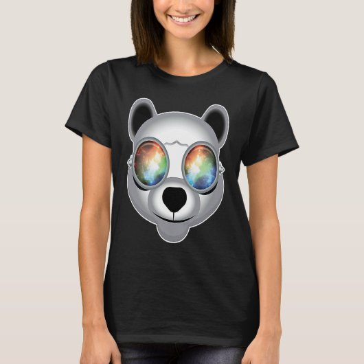 Rave-Panda-Techno-Trip T-Shirt (Vorderseite)