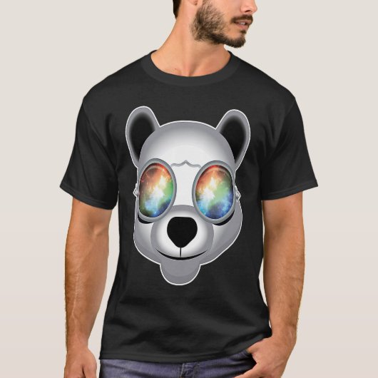 Rave Panda Techno Trippy T-Shirt (Vorderseite)