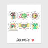 Rave-Party-Aufkleber-Set Aufkleber (Blatt)