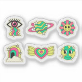 Rave-Party-Aufkleber-Set Aufkleber (Vorderseite)