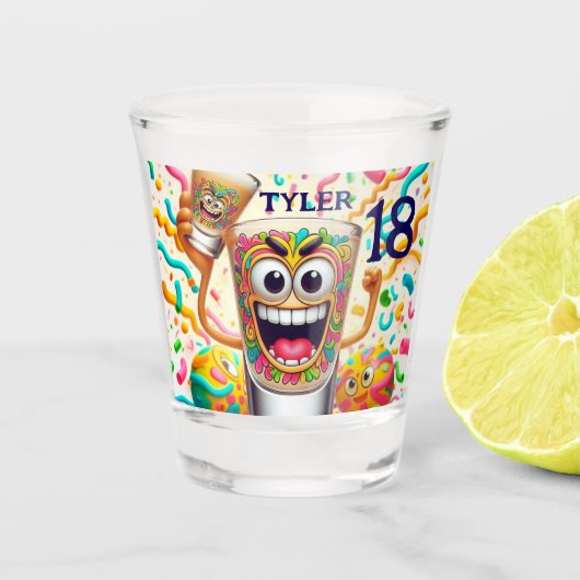 Rave Party Shot Glass – vibrant Fun  Schnapsglas (Vorderseite)