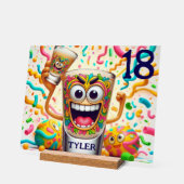 Rave Party Shotglas Bild – lebendiger Spaß Acrylschild (Winkel)