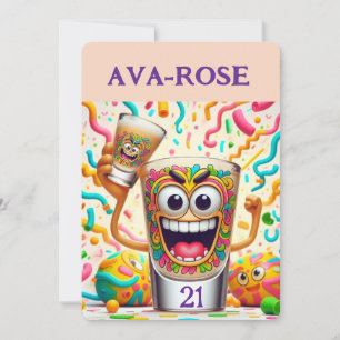 Rave Party Shotglas – lebendiger Spaß Einladung