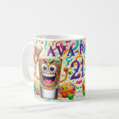 Rave Party Shotglas – lebendiger Spaß Kaffeetasse (Vorderseite Links)