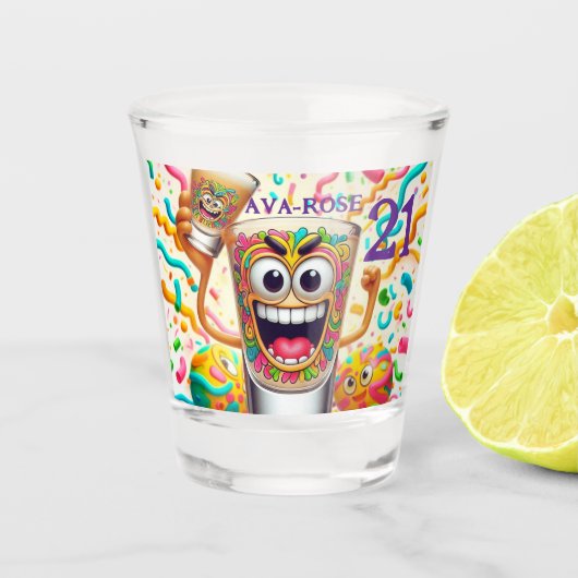 Rave Party Shotglas – lebendiger Spaß Schnapsglas (Vorderseite)