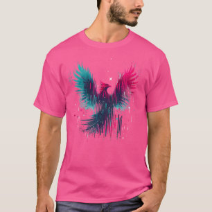 Rave Phoenix Edm Glitch Optische Illusion Trance M T-Shirt
