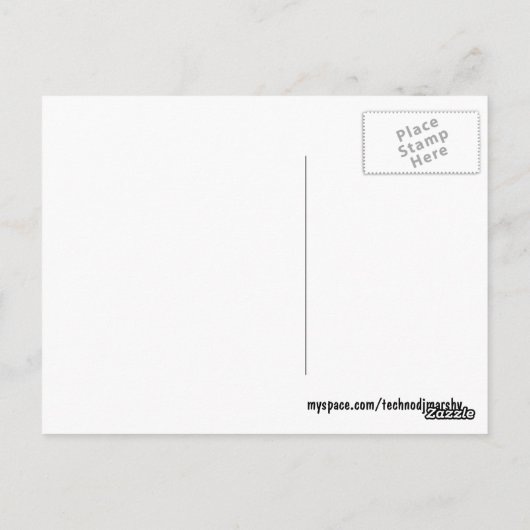 Rave Postkarte (Rückseite)