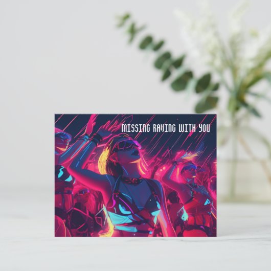Rave Postkarte (Stehend Vorderseite)