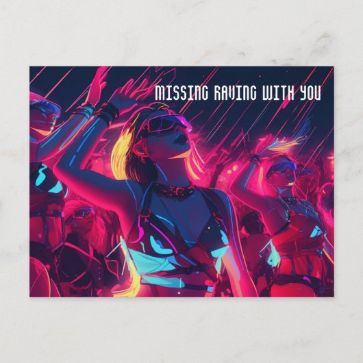 Rave Postkarte (Vorderseite)