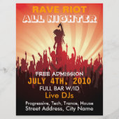 Rave Riot 2 Music Flyer (Hinten)