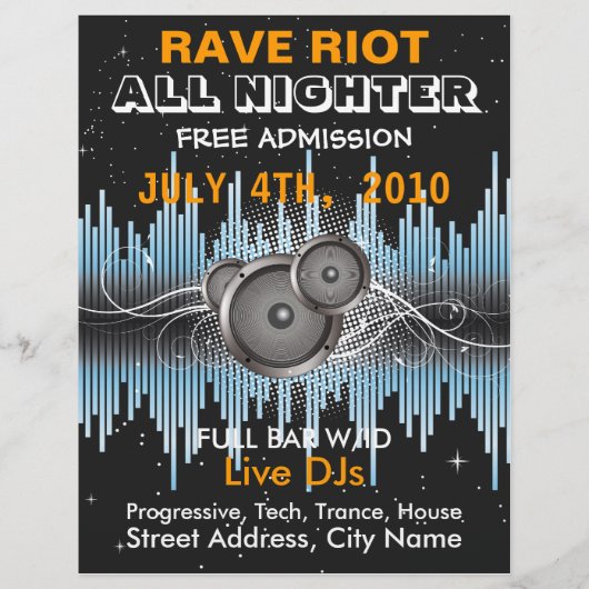 Rave Riot Music Flyer (Vorne)