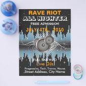 Rave Riot Music Flyer (Einzeln)