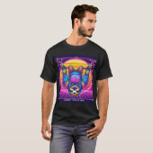 Rave Sloth - Synthwave T-Shirt (Vorne ganz)