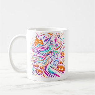 Rave Techno Halloween Hexe Edm Festival Lustig Kaffeetasse