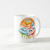 Rave Techno Halloween Pumpkin Edm Festival Funny Kaffeetasse (VorderseiteRechts)