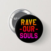 Rave Unser Soul Festival Moon and Stars Button (Vorne & Hinten)