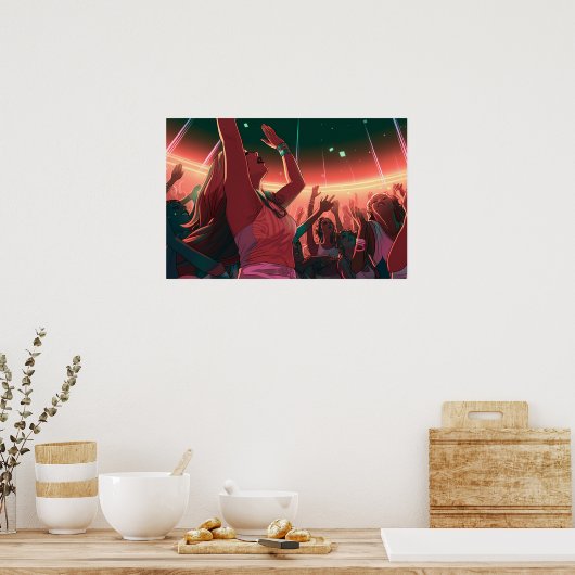 Rave unter den Sternen Poster (Küche)