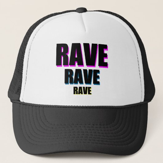 Rave x 3 truckerkappe (Vorderseite)