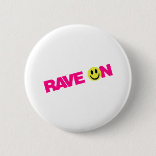 Ravean - Raver-Musik DJ Mit einer Keule schlagen Button