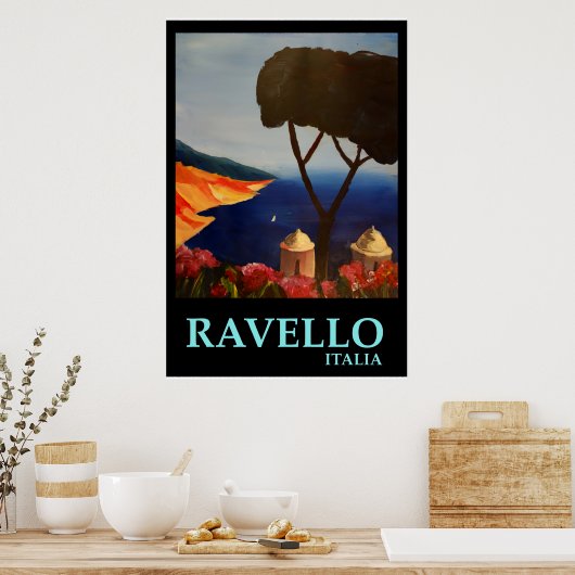 Ravello Italien - Retro Style Poster (Küche)