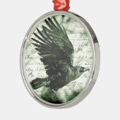 Raven 9 ornament aus metall (Links)