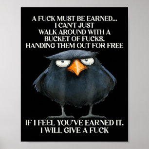 Raven A Für Muss Verdient Werden Ich Kann Nicht Ei Poster