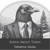 Raven about Talkeetna - Cut Vinyl Sticker (Vorderseite)