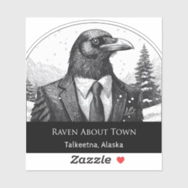Raven about Talkeetna - Cut Vinyl Sticker