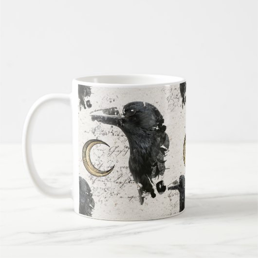 Raven Alchemy Collage Kaffeetasse (Links)
