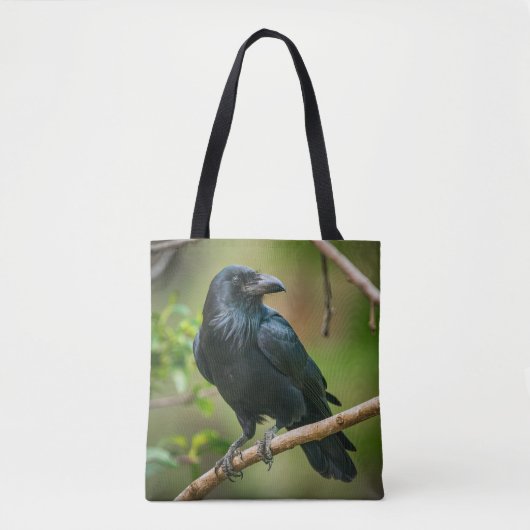 Raven an einer Zweigstelle Tasche (Vorderseite)