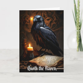 Raven & Ancient Parchment Gothic Humoric Geburtsta Karte