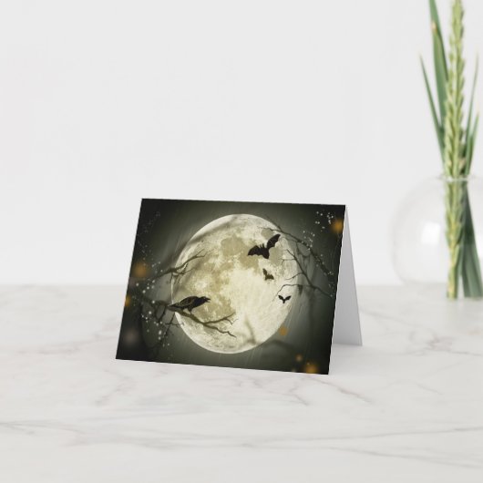 Raven and Bat Invite Dankeskarte (Vorderseite)