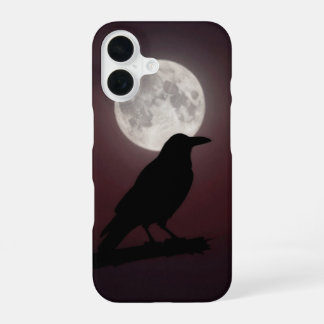 Raven and Blood Moon Gothic Phone Case iPhone 16 Hülle