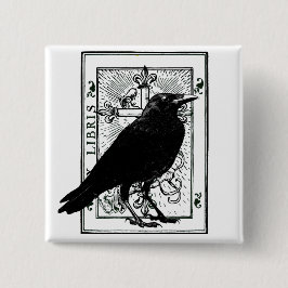 Raven and Cross Button