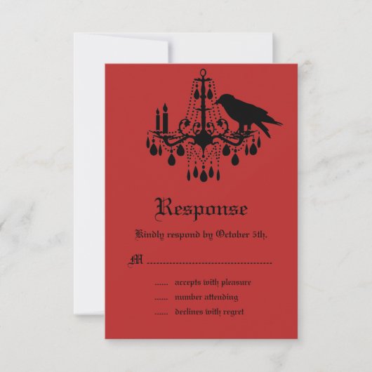 Raven and Damask UAWG RSVP Karte (Vorderseite)